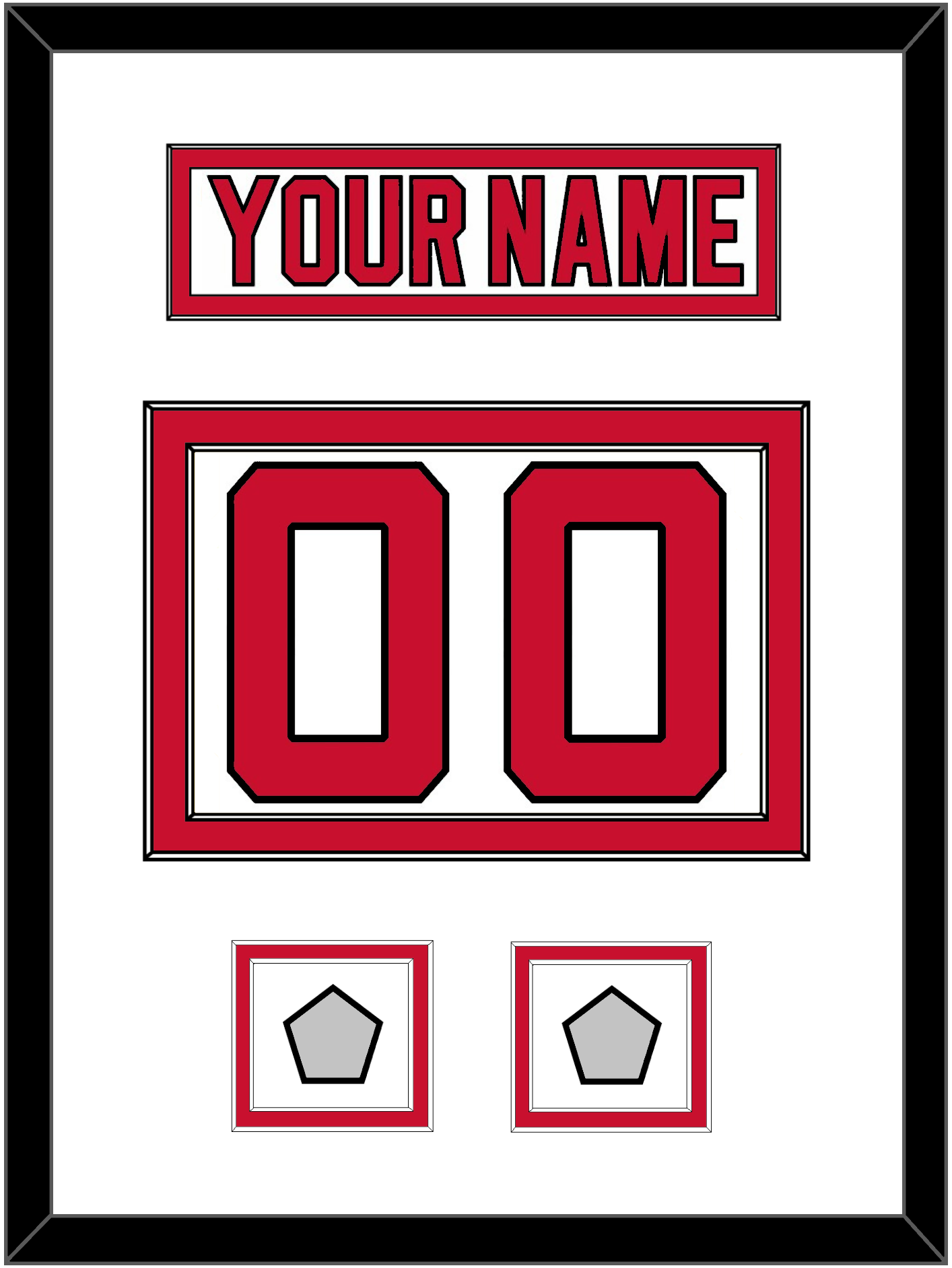 New Jersey Nameplate & Number (Back) With 2 Stanley Cup Finals Patches - Home White (1992-2007) - Signature Tier 1