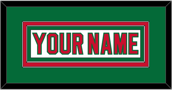 New Jersey Nameplate - Home White (1982-1992) - Double Mat 3