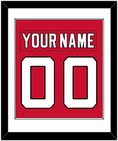 New Jersey Nameplate & Number (Back) Combined - Home Red - Essential Tier 1