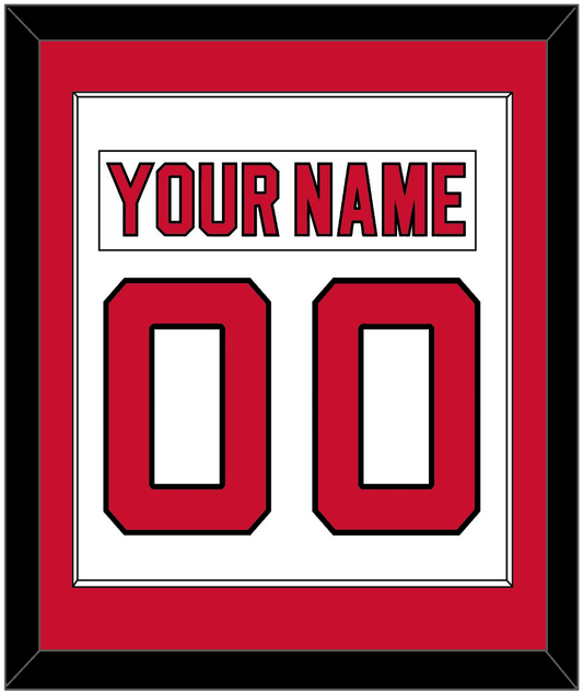 New Jersey Nameplate & Number (Back) Combined - Home White (1992-2007) - Essential Tier 1