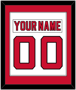 New Jersey Nameplate & Number (Back) Combined - Home White (1992-2007) - Single Mat 1