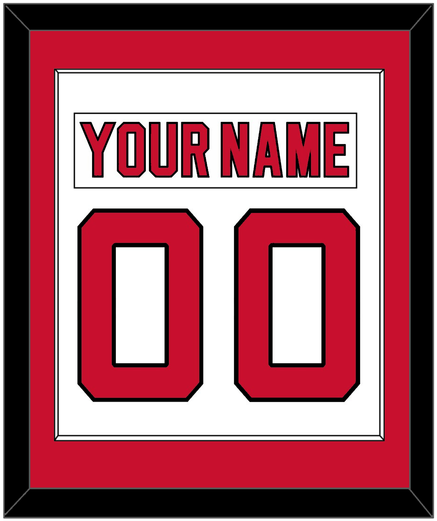 New Jersey Nameplate & Number (Back) Combined - Road White (2007-2017) - Essential Tier 1