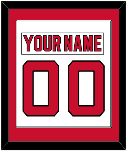 New Jersey Nameplate & Number (Back) Combined - Road White (2007-2017) - Essential Tier 1