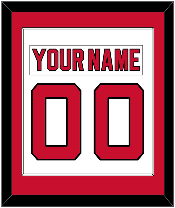 New Jersey Nameplate & Number (Back) Combined - Road White - Single Mat 1