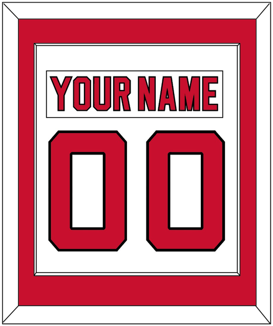 New Jersey Nameplate & Number (Back) Combined - Home White (1992-2007) - Essential Tier 1