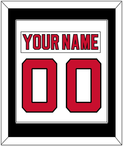 New Jersey Nameplate & Number (Back) Combined - Home White (1992-2007) - Essential Tier 2