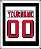 New Jersey Nameplate & Number (Back) Combined - Home White (1992-2007) - Single Mat 2