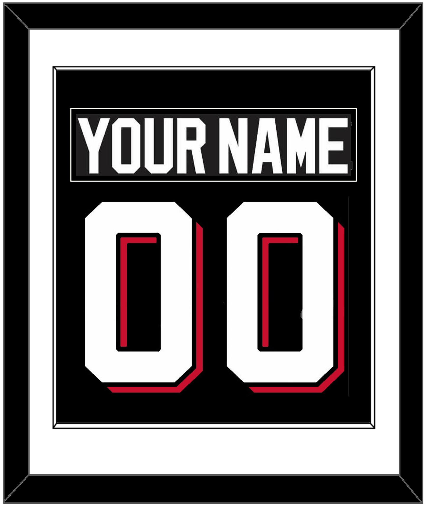 New Jersey Nameplate & Number (Back) Combined - Alternate Black - Essential Tier 1