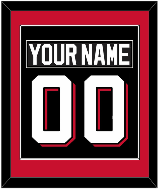 New Jersey Nameplate & Number (Back) Combined - Alternate Black - Essential Tier 2
