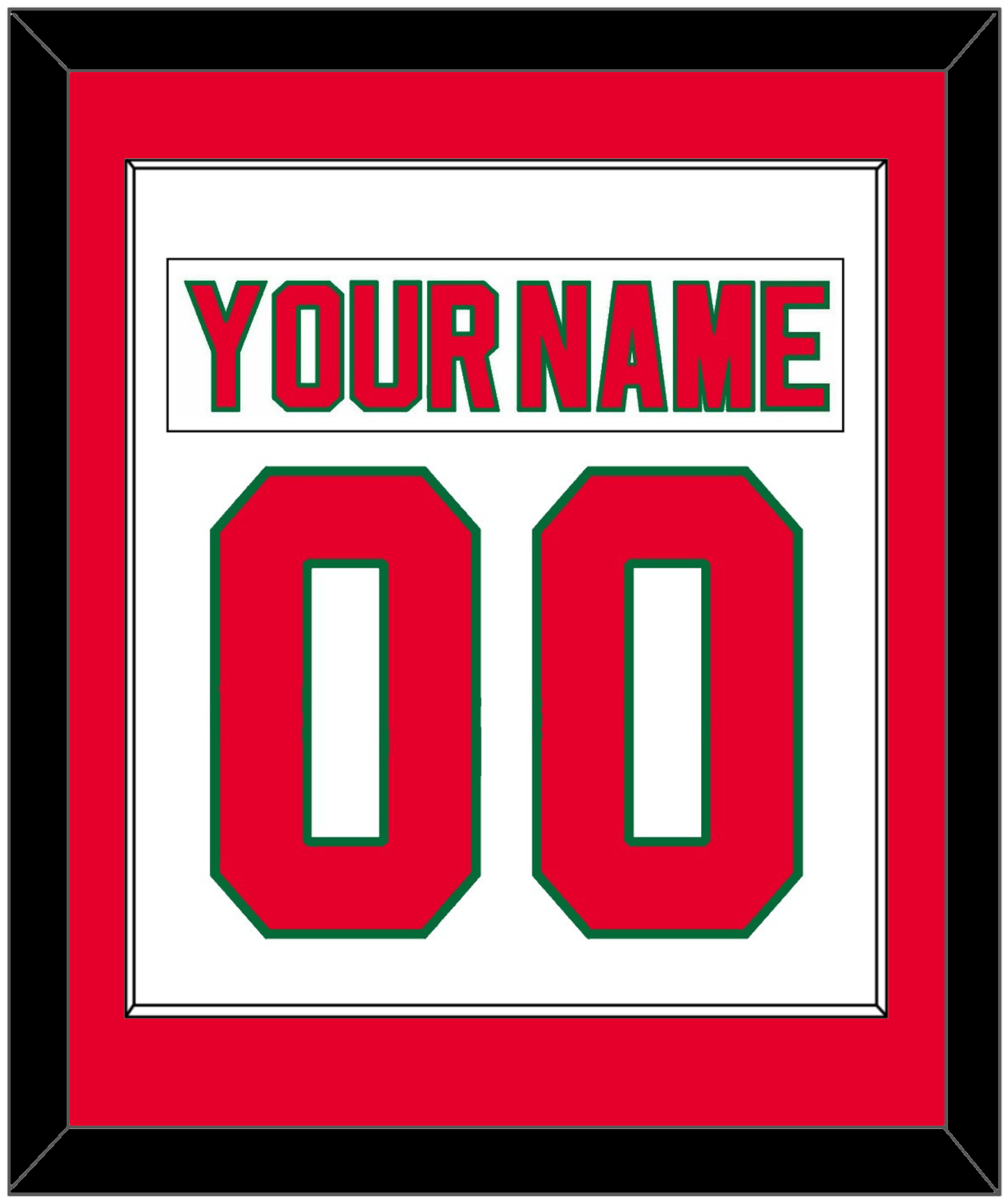New Jersey Nameplate & Number (Back) Combined - Home White (1982-1992) - Essential Tier 1