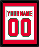 New Jersey Nameplate & Number (Back) Combined - Home White (1982-1992) - Single Mat 1