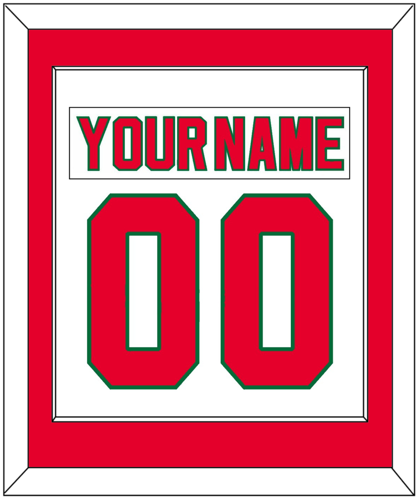 New Jersey Nameplate & Number (Back) Combined - Home White (1982-1992) - Essential Tier 1