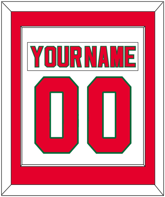 New Jersey Nameplate & Number (Back) Combined - Home White (1982-1992) - Essential Tier 1