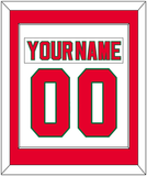 New Jersey Nameplate & Number (Back) Combined - Home White (1982-1992) - Single Mat 1