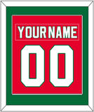 New Jersey Nameplate & Number (Back) Combined - Road Red (1982-1992) - Single Mat 2