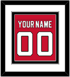 New Jersey Nameplate & Number (Back) Combined - Road Red (1992-2007) - Double Mat 1