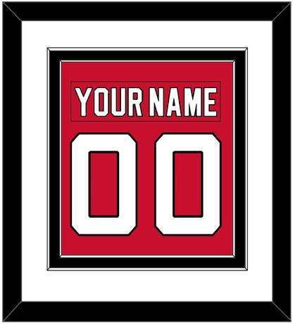New Jersey Nameplate & Number (Back) Combined - Home Red - Signature Tier 1