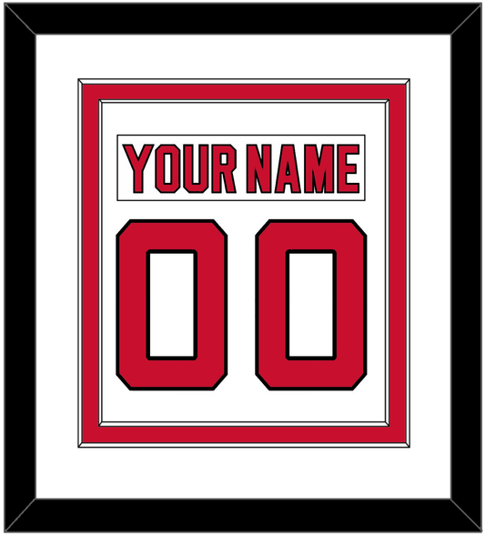 New Jersey Nameplate & Number (Back) Combined - Road White - Signature Tier 1