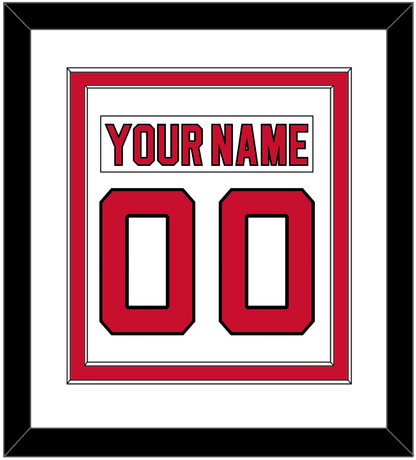 New Jersey Nameplate & Number (Back) Combined - Home White (1992-2007) - Signature Tier 1