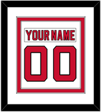 New Jersey Nameplate & Number (Back) Combined - Home White (1992-2007) - Double Mat 1