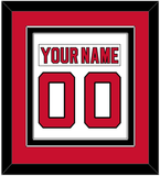 New Jersey Nameplate & Number (Back) Combined - Home White (1992-2007) - Double Mat 2
