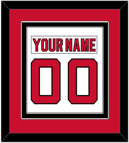 New Jersey Nameplate & Number (Back) Combined - Road White (2007-2017) - Signature Tier 2