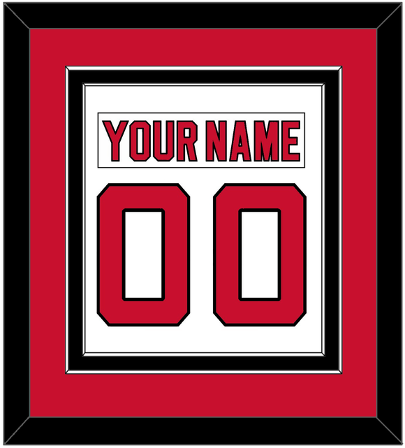 New Jersey Nameplate & Number (Back) Combined - Road White - Double Mat 2