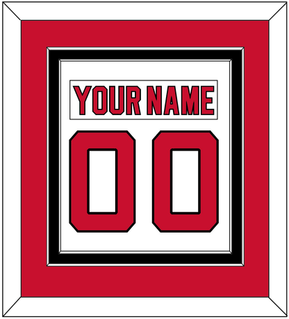 New Jersey Nameplate & Number (Back) Combined - Road White (2007-2017) - Signature Tier 2
