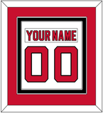 New Jersey Nameplate & Number (Back) Combined - Home White (1992-2007) - Double Mat 2