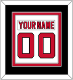 New Jersey Nameplate & Number (Back) Combined - Home White (1992-2007) - Double Mat 3