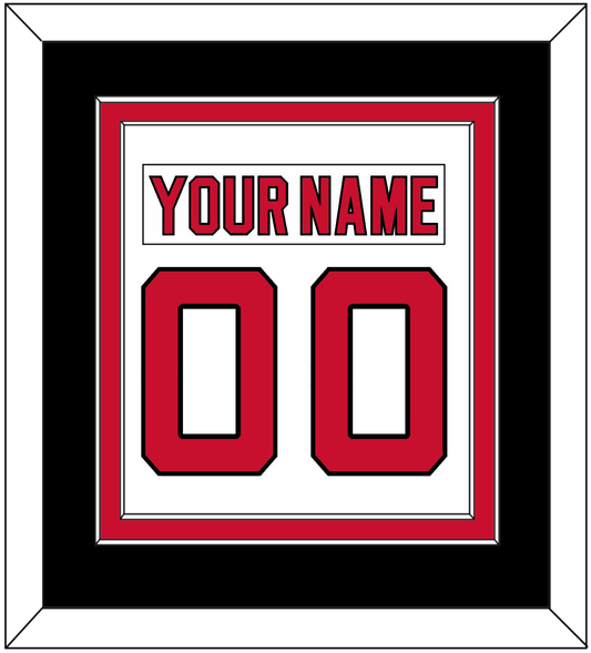 New Jersey Nameplate & Number (Back) Combined - Road White - Signature Tier 3