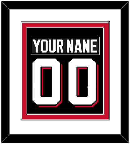 New Jersey Nameplate & Number (Back) Combined - Alternate Black - Signature Tier 1