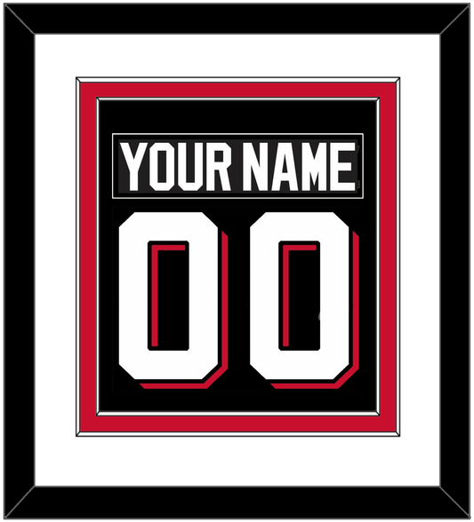 New Jersey Nameplate & Number (Back) Combined - Alternate Black - Signature Tier 1