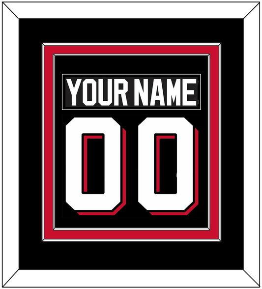New Jersey Nameplate & Number (Back) Combined - Alternate Black - Signature Tier 2