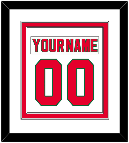 New Jersey Nameplate & Number (Back) Combined - Home White (1982-1992) - Signature Tier 1