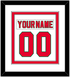 New Jersey Nameplate & Number (Back) Combined - Home White (1982-1992) - Double Mat 1