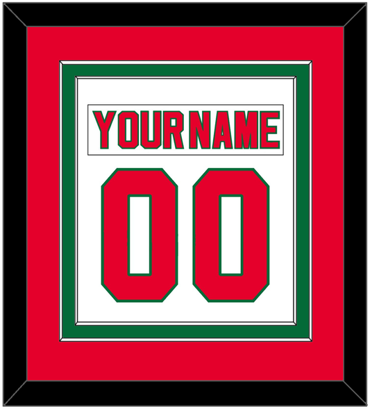 New Jersey Nameplate & Number (Back) Combined - Home White (1982-1992) - Signature Tier 2