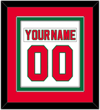 New Jersey Nameplate & Number (Back) Combined - Home White (1982-1992) - Double Mat 2