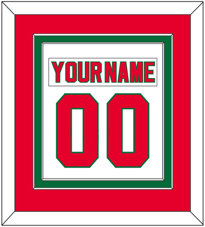 New Jersey Nameplate & Number (Back) Combined - Home White (1982-1992) - Signature Tier 2