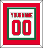 New Jersey Nameplate & Number (Back) Combined - Home White (1982-1992) - Double Mat 2