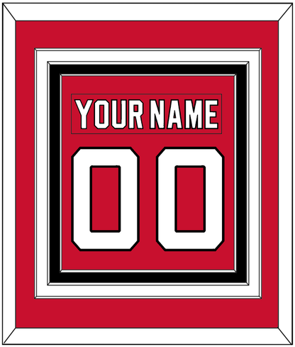 New Jersey Nameplate & Number (Back) Combined - Home Red (2007-2017) - Premier Tier 2