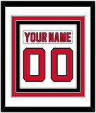 New Jersey Nameplate & Number (Back) Combined - Home White (1992-2007) - Triple Mat 1