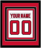 New Jersey Nameplate & Number (Back) Combined - Road White - Triple Mat 2