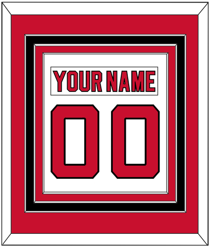 New Jersey Nameplate & Number (Back) Combined - Road White (2007-2017) - Premier Tier 2