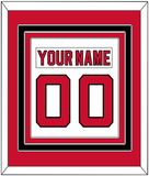 New Jersey Nameplate & Number (Back) Combined - Road White - Triple Mat 2