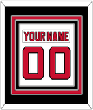 New Jersey Nameplate & Number (Back) Combined - Home White (1992-2007) - Triple Mat 3