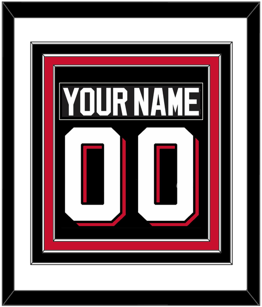 New Jersey Nameplate & Number (Back) Combined - Alternate Black - Premier Tier 1