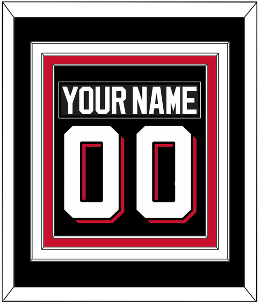 New Jersey Nameplate & Number (Back) Combined - Alternate Black - Premier Tier 2