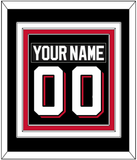 New Jersey Nameplate & Number (Back) Combined - Alternate Black - Triple Mat 2