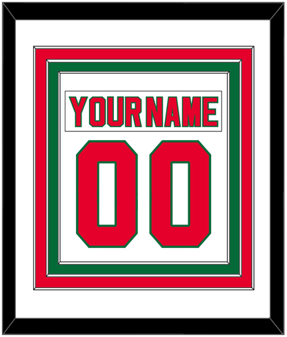 New Jersey Nameplate & Number (Back) Combined - Home White (1982-1992) - Premier Tier 1